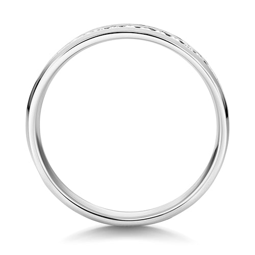 9ct White Gold Lab Diamond Channel Set Ring