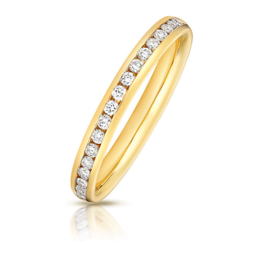 LAB GROWN DIAMOND SET WEDDING RING IN 9CT GOLD