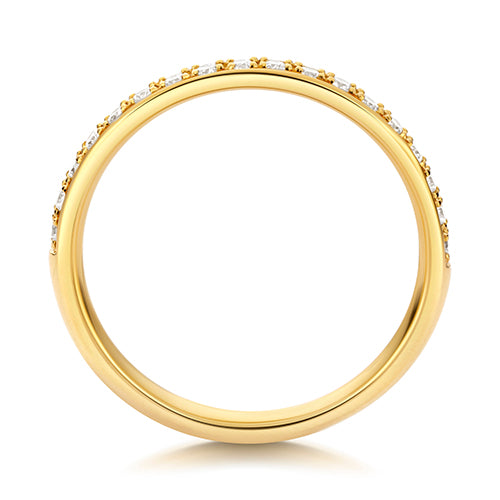 LAB GROWN DIAMOND SET WEDDING RING IN 9CT GOLD GRAIN SET