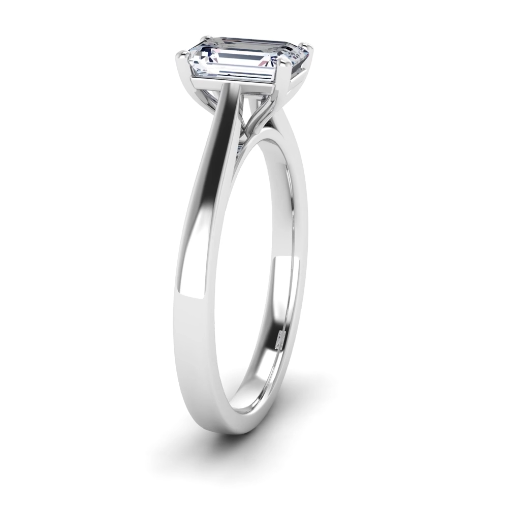 Emerald Cut Diamond Solitaire Ring